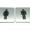 Deurbordje - WC Bordje - WC - Toiletbord - Bordje - RVS Look - Pictogram – Heren Dames – Man - Vrouw – Set Van 2 - Zelfklevend – 10 Cm X 12 Cm X 1,6 Mm - 5 Jaar Garantie -WerkPro Verkoopwinkel 1200x736 7