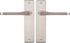 Starx Deurklink Zilver - RVS Look – Deurbeslag – Deurkruk Met Schild – Blind - Deurklink Vlinder - 43 X 180 Mm – Ø 18 Mm