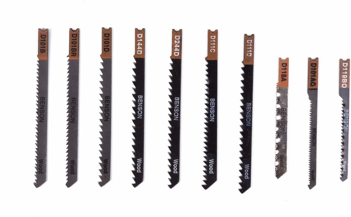 Benson Universele Decoupeerzaagbladen Met U - Schacht Voor Hout & Metaal - 10 Delig 7 Benson Universele Decoupeerzaagbladen Met U - Schacht Voor Hout & Metaal - 10 Delig - Afbeelding 5