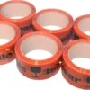 Breekbaar Tape - 6 Rollen - 48mm X 66 Meter - Waarschuwingstape - PP Tape Acryl - Fragile Plakband - Oranje/Zwart