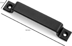 Schuifdeurgreep Zwart | 16.5cm | Inclusief Schroeven | Handgreep | Deurbeslag | Greep Schuifdeur | Onderdelen | Meubel Handvat | Keukengreep | Meubelbeslag | Metaal | Gietijzer -WerkPro Verkoopwinkel 1200x768 8