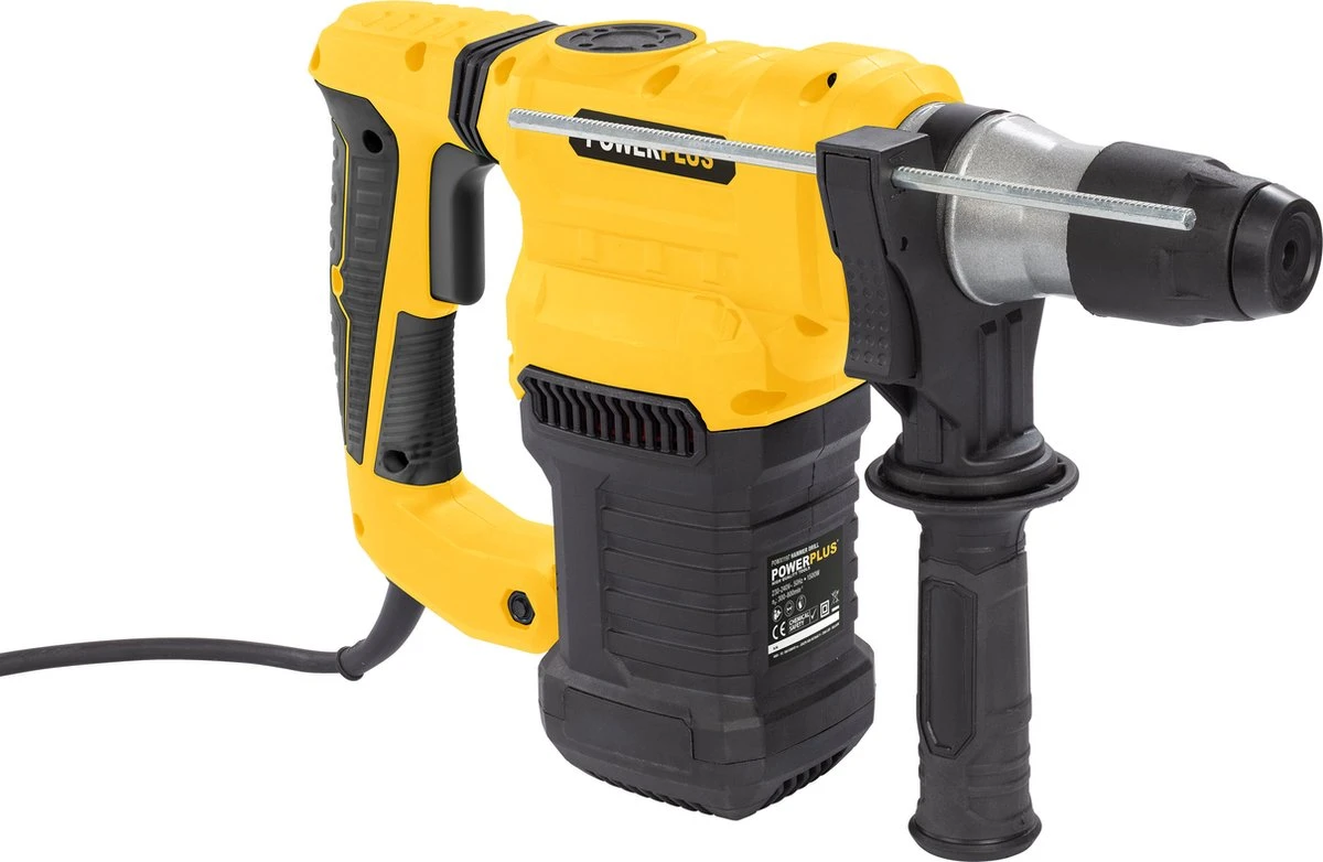 Powerplus POWX1197 Boorhamer - 1500W - 5J - SDS Plus - Trilling Reductie - Incl. Opbergkoffer En 6 Acc. 6 Powerplus POWX1197 Boorhamer - 1500W - 5J - SDS Plus - Trilling Reductie - Incl. Opbergkoffer En 6 Acc. - Afbeelding 4