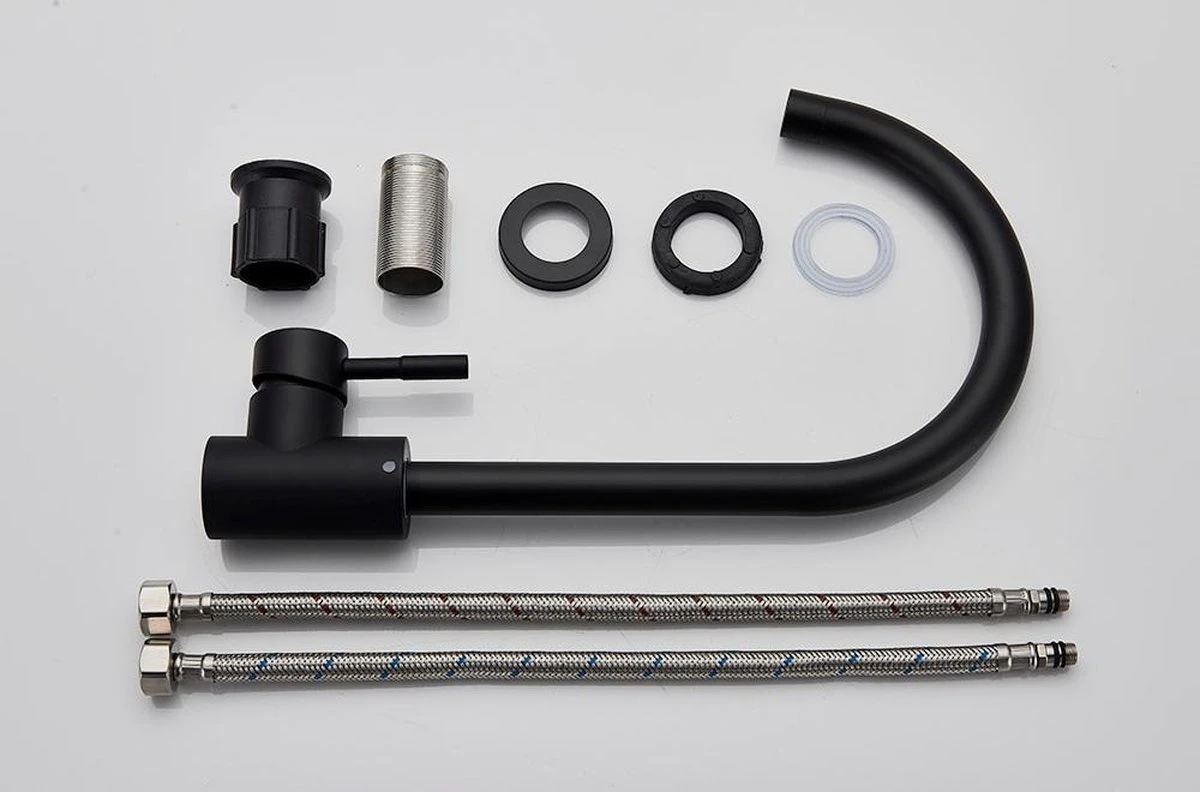 Merkloos Draaibare Keukenkraan Zwart - Mengkraan 7 Merkloos Draaibare Keukenkraan Zwart - Mengkraan - Afbeelding 5