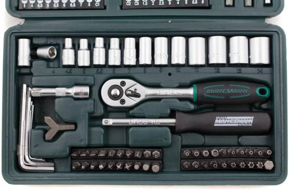 Brüder Mannesmann 29166 Dopsleutelset Metrisch 1/4 (6.3 Mm) 130-delig 6 Brüder Mannesmann 29166 Dopsleutelset Metrisch 1/4 (6.3 Mm) 130-delig - Afbeelding 4