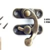 Bob Online ™ - 2 Stuks - Bronsen – Antieke Rechts Klink Haak Hasp Hoorn Slotjes – Hout Sieraden Doos Klink Haak Sluiting – Metalen Kistslotjes – Antique Horn Lock – Horn Clasp Hook – Wooden Box Accessory – Meubelbeslag Voor Kisten, Wijnkratten Enz -WerkPro Verkoopwinkel 1200x799 114