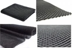 Multifunctionele Anti- Slip Mat – Zwart – 125x45cm - Antislipmat Gaas Patroon Voor Bureaus En Keukenlades - Keuken - Gereedschap - Pannen.