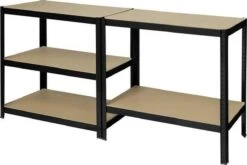 Basetech 2299892 Stellingkast Extra Stevig 175 Kg (b X H X D) 900 X 1800 X 400 Mm Metaal, MDF Plaat Zwart, Verzinkt Har -WerkPro Verkoopwinkel 1200x802 22