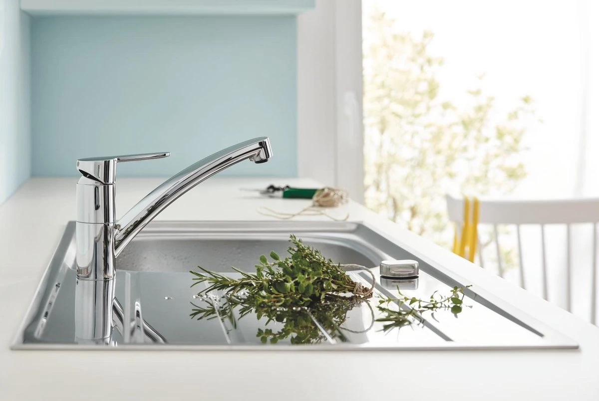 GROHE QuickFix StartEco Keukenmengkraan - Medium Draaibare Uitloop - Chroom - 31685000 6 GROHE QuickFix StartEco Keukenmengkraan - Medium Draaibare Uitloop - Chroom - 31685000 - Afbeelding 4