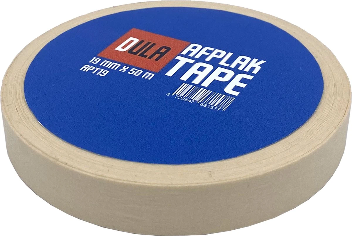 DULA Schilderstape - 19mm X 50m - 1 Stuk Afplaktape 6 DULA Schilderstape - 19mm X 50m - 1 Stuk Afplaktape - Afbeelding 4