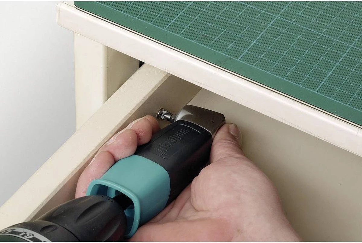 Wolfcraft - Haakse Bithouder - Haakse Boorkop - Hoekaandrijving - Boren En Schroeven Onder Een Hoek Van 90° - 4688000 10 Wolfcraft - Haakse Bithouder - Haakse Boorkop - Hoekaandrijving - Boren En Schroeven Onder Een Hoek Van 90° - 4688000 - Afbeelding 8