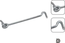 PD® - Windhaak 20cm - Windhaak Met Schroefoog 200mm - Deurvastzetter Voor Buiten En Binnen - Haak Voor Het Open Houden Van Deuren