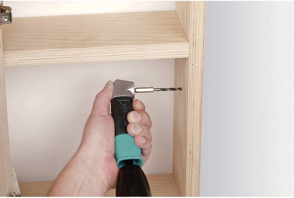 Wolfcraft - Haakse Bithouder - Haakse Boorkop - Hoekaandrijving - Boren En Schroeven Onder Een Hoek Van 90° - 4688000 7 Wolfcraft - Haakse Bithouder - Haakse Boorkop - Hoekaandrijving - Boren En Schroeven Onder Een Hoek Van 90° - 4688000 - Afbeelding 5