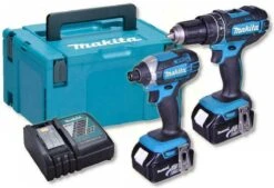 Makita DLX2131TJ 18V Li-Ion Combiset - Accuboormachine Met Klopfunctie (DHP482) & Slagschroevendraaier (DTD152) (2x 5.0Ah Accu) In Mbox