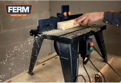 FERM PRA1011 Bovenfreestafel - Universeel Toepasbaar - Incl. Verstelbare Hoekgeleider En Stofzuigeraansluiting -WerkPro Verkoopwinkel 1200x822 3