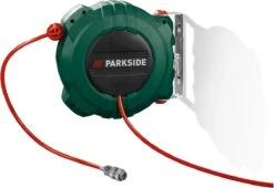 PARKSIDE Perslucht Slanghaspel - 10 M / Aansluitslang Compressor: 3 M - Met Automatisch Oprolsysteem - Werkdruk: Max. 10 Bar -WerkPro Verkoopwinkel 1200x824 5