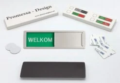 Welkom - Niet Storen Schuifbordje - Hoge Kwaliteit - Aluminium Look - 17,5 Cm X 5 Cm X 0,6 Cm - Promessa Design Schuifborden. -WerkPro Verkoopwinkel 1200x827 21