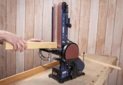 FERM BGM1022 Tafel Schijf- Bandschuurmachine - 350W Incl. 2 Schuurbanden (K80 & K120) -WerkPro Verkoopwinkel 1200x827 7