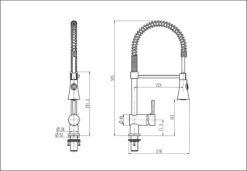 SCHÜTTE Cornwall Design Keukenkraan - Mengkraan - Draaibare Uitloop Met Spiraalveer - Chroom -WerkPro Verkoopwinkel 1200x829 6