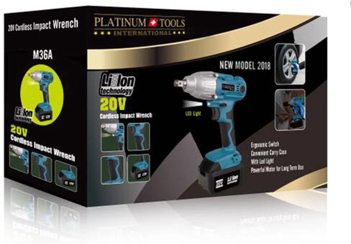 Deutsche Stahl Slagmoersleutel - Slagmoersleutel Met 2 Accu - Draadloos - Elektrische Moersleutel - Draadloos Slagschroevendraaier - Gereedschap - Impact Wrench Met LED - 20V - Incl. 4-delige Doppenset En Opbergkoffer - Blauw 15 Deutsche Stahl Slagmoersleutel - Slagmoersleutel Met 2 Accu - Draadloos - Elektrische Moersleutel - Draadloos Slagschroevendraaier - Gereedschap - Impact Wrench Met LED - 20V - Incl. 4-delige Doppenset En Opbergkoffer - Blauw - Afbeelding 13