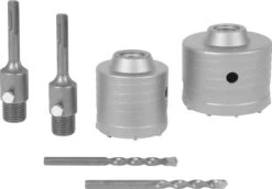 VONROC Gatenzaag Set SDS-Plus – 2-delig – 68-82mm - Universeel – Incl. Gatenboor, Centreerboor En SDS-plus Adapter -WerkPro Verkoopwinkel 1200x835 2
