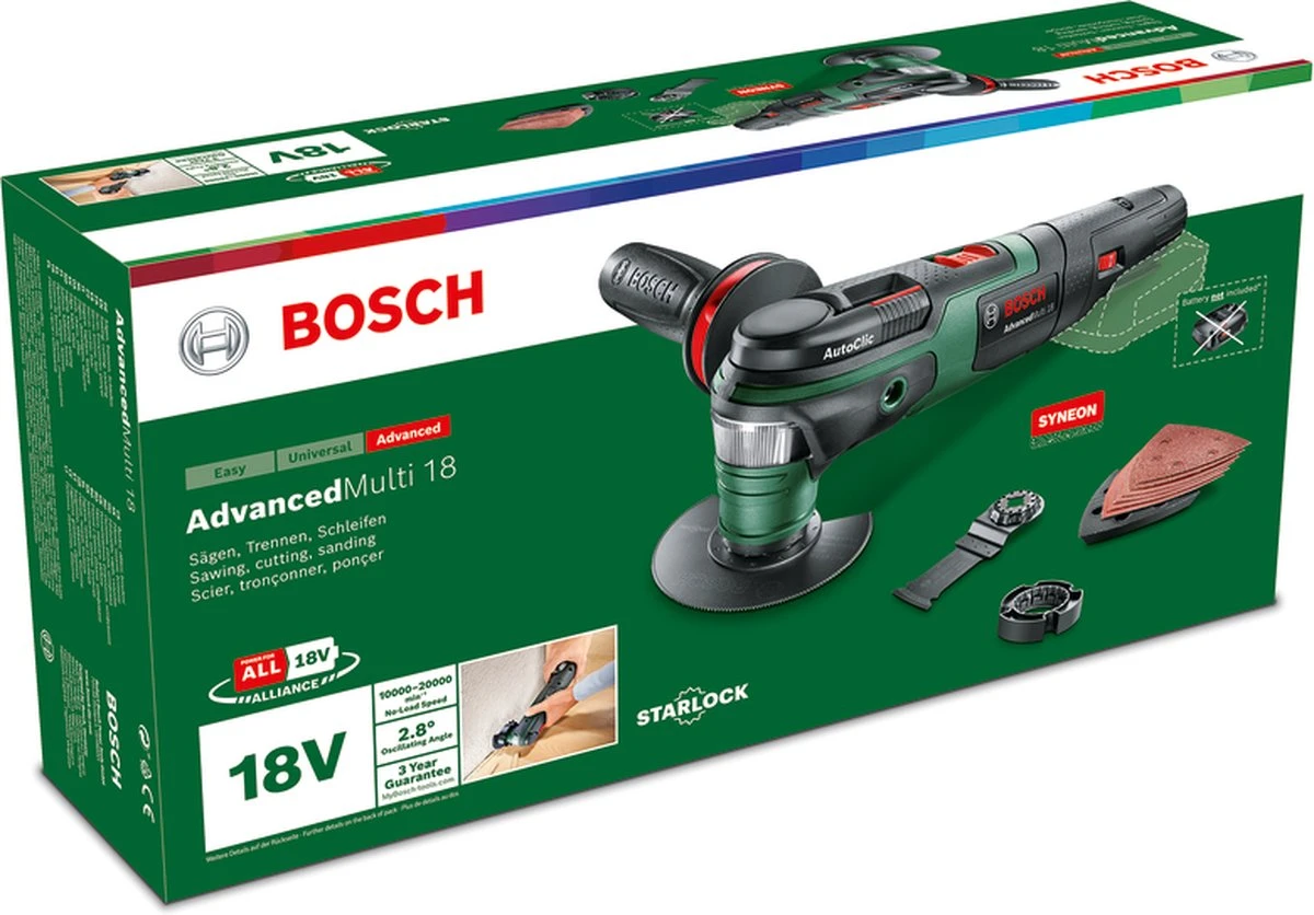 Bosch AdvancedMulti 18 Accu Multitool - Zonder 18 V Accu En Lader 10 Bosch AdvancedMulti 18 Accu Multitool - Zonder 18 V Accu En Lader - Afbeelding 8