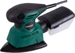 VONROC PS501AC Multischuurmachine – Palmschuurmachine – 130W – Met Stofopvangbox & 6 Stuks Schuurpapier -WerkPro Verkoopwinkel 1200x844 7