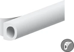 Ellen Zelfklevende Tochtstrip - D-Profiel - 7.5M X 4/5/6MM - Wit