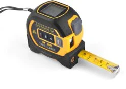 Staza - Rolmaat Multifunctionele Digitale Laser - 40M - Afstandsmeter - Elektronische Metrische Systeem - 5M Meetlint - Roestvrij - Afstandsmeters - Display - Slimme Rolmaat