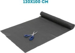Antislipmat 120x100cm - Zwart - Kasten En Keukenlades - Antislip Ondertapijt - Badkamer Mat - Badmat Douche
