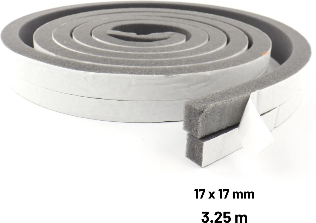 Orange85 Tochtstrip - Zwart Foam - 2 X 3.25 Meter - 17 X 17 Mm - Extra Breed - Voor Ramen En Deuren - Vochtbestendig - Tochtstopper - Tochtband 7 Orange85 Tochtstrip - Zwart Foam - 2 X 3.25 Meter - 17 X 17 Mm - Extra Breed - Voor Ramen En Deuren - Vochtbestendig - Tochtstopper - Tochtband - Afbeelding 5