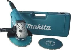 Makita GA9020RFK3 Haakse Slijper Incl. 2 Diamantzaagbladen In Koffer - 2200W - 230mm - Softstart