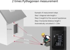 LOUZIR Laser Afstandsmeter - 40 Meter Bereik - 2mm Nauwkeurig - Digitaal Meetapparaat Voor Lengte (m) / Oppervlakte (m2) / Volume (m3) - Binnen En Buiten - Stof- En Spatwaterdicht -Directe En Continue Metingen -WerkPro Verkoopwinkel 1200x858 13