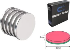 Brute Force Sterke Schijfmagneten - Ronde Magneten Whiteboard – N35 20mm X 2mm - 5 Stuks -WerkPro Verkoopwinkel 1200x860 11
