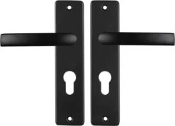 Starx Deurklink Zwart – Deurbeslag – Deurschild Voor Profielcilinder (PC55) – Deurklink Blok