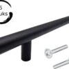 T-greep Zwart 200mm SET 5 Stuks - Hartafstand 128mm - Zwart - Meubelgreep Zwart - Keukengreep Zwart - Greep Zwart - Deurgreep - Handgreep Keukenkastjes - Keukenkast - Handgrepen Kast - Meubelgrepen - Handgrepen Voor Deurtjes - Inclusief Schroeven -WerkPro Verkoopwinkel 1200x865 8
