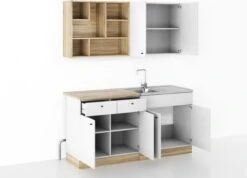 Kleine Keuken 160 Cm – Moderne Witte Keuken – Keukenblok Met Spoelbak & Sifon – Keuken Klein – Mini Keuken – Perfecthomeshop 16 Kleine Keuken 160 Cm – Moderne Witte Keuken – Keukenblok Met Spoelbak & Sifon – Keuken Klein – Mini Keuken – Perfecthomeshop -WerkPro Verkoopwinkel 1200x867 4