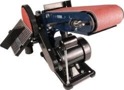 FERM BGM1022 Tafel Schijf- Bandschuurmachine - 350W Incl. 2 Schuurbanden (K80 & K120) -WerkPro Verkoopwinkel 1200x868 3