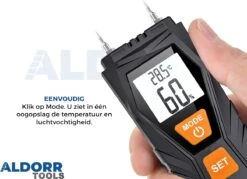 ALDORR Tools - Vochtmeter - Vochtigheidsmeter Voor Hout/wanden/bouwmateriaal - Incl 2x AAA Batterijen - LCD Display -WerkPro Verkoopwinkel 1200x869 17