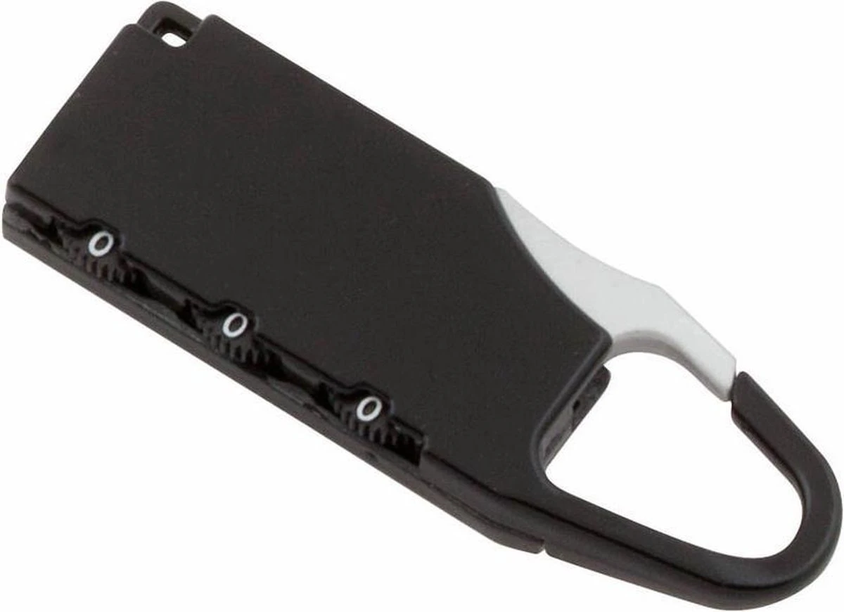 Cijferslot - Hangslotje - Cijfersloten - Metaal - Zwart/wit 3 Cijferslot - Hangslotje - Cijfersloten - Metaal - Zwart/wit