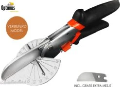 Optimus Professionele Plintenschaar / Verstekschaar 45°-135° - Verbeterd Model - RVS - Plintentang - Plintenknipper - Laminaatknipper