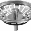 Gootsteen Afvoer Plug Voor De Keuken - Geen Verstopping - Spoelbak - Wasbak - Afvoerstop - Ontstopper - Zeef - Korfplug - Wastafel - 1 Stuk - 79 Mm - RVS