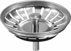 Gootsteen Afvoer Plug Voor De Keuken - Geen Verstopping - Spoelbak - Wasbak - Afvoerstop - Ontstopper - Zeef - Korfplug - Wastafel - 1 Stuk - 79 Mm - RVS