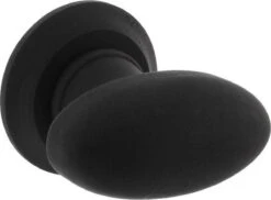 Intersteel Knopkruk Ovaal Met Rozet Zwart