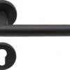 Slotman Solutions Mat Zwarte Deurklink RVS Met Rond Rozet En Cilindergat - Deurkruk Zwart Voor Stijlvolle En Elegante Uitstraling -WerkPro Verkoopwinkel 1200x883 4