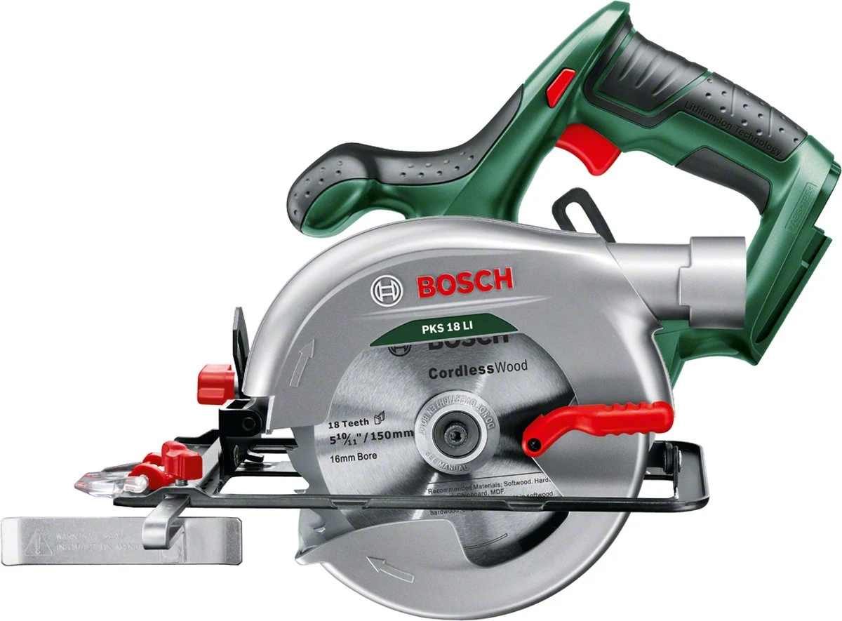 Bosch PKS 18 LI Accu Cirkelzaag - Zonder 18 V Accu En Lader 4 Bosch PKS 18 LI Accu Cirkelzaag - Zonder 18 V Accu En Lader - Afbeelding 2