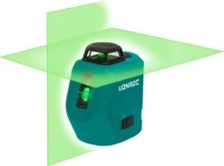 VONROC Kruislijnlaser - 360° - Groen - 4V Accu - 2600mah - Zelfnivellerend - ±40 Meter Bereik - Goede Zichtbaarheid Bij Fel Licht - Incl. Bevestigingsbeugel, USB-C Kabel & Opbergtas -WerkPro Verkoopwinkel 1200x892 5