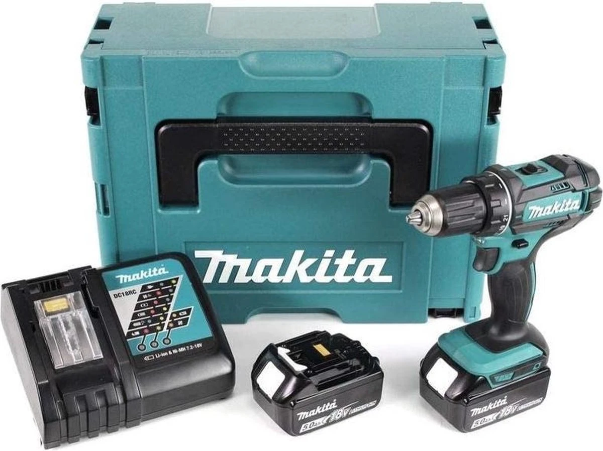MAKITA DDF482RTJ Boor-/Schroefmachine Set - 18V - Li-Ion Accu - 2x 5.0Ah Accu - In Mbox 4 MAKITA DDF482RTJ Boor-/Schroefmachine Set - 18V - Li-Ion Accu - 2x 5.0Ah Accu - In Mbox - Afbeelding 2