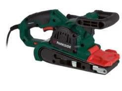 Parkside Bandschuurmachine - Bandsnelheid: 170–250 M/min - Schuuroppervlak: 75 X 140 Mm - Stofafzuiging: Stofbox - Met Sterke Motor, Variabele Snelheidsregeling En Gereedschaploos Schuurpapier Verwisselen