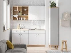 Kleine Keuken 160 Cm – Moderne Witte Keuken – Keukenblok Met Spoelbak & Sifon – Keuken Klein – Mini Keuken – Perfecthomeshop 15 Kleine Keuken 160 Cm – Moderne Witte Keuken – Keukenblok Met Spoelbak & Sifon – Keuken Klein – Mini Keuken – Perfecthomeshop -WerkPro Verkoopwinkel 1200x900 214