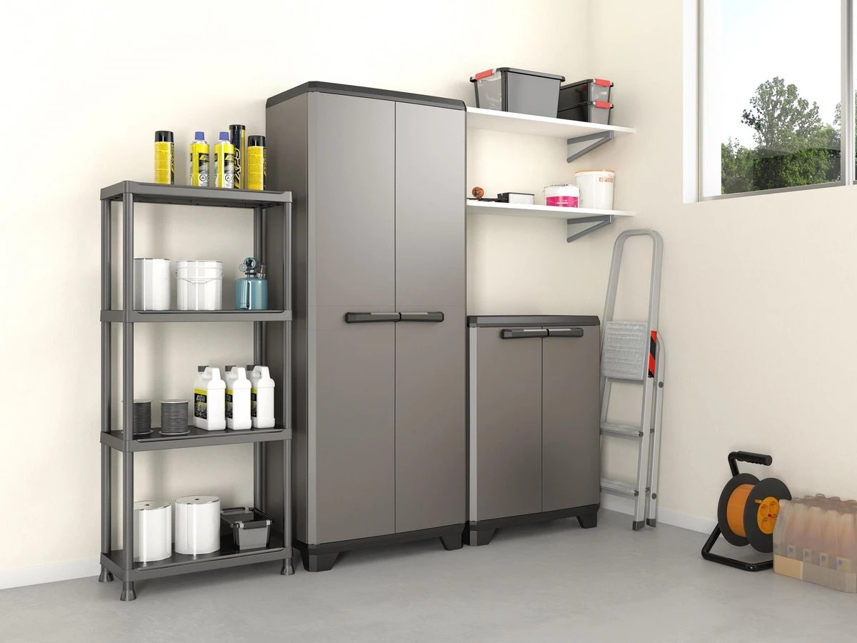 Keter Kunststof Opbergrek / Stellingrek - 4 Planken - 60x30x135cm - Zwart 5 Keter Kunststof Opbergrek / Stellingrek - 4 Planken - 60x30x135cm - Zwart - Afbeelding 3